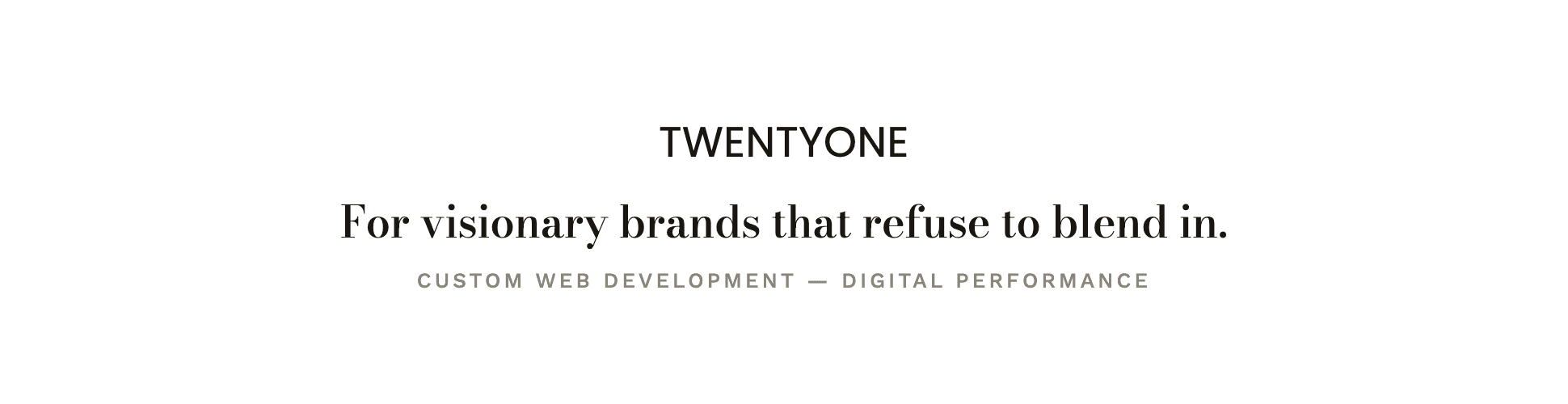 TWENTYONE — ψηφιακή αρχιτεκτονική και ανάπτυξη λογισμικού